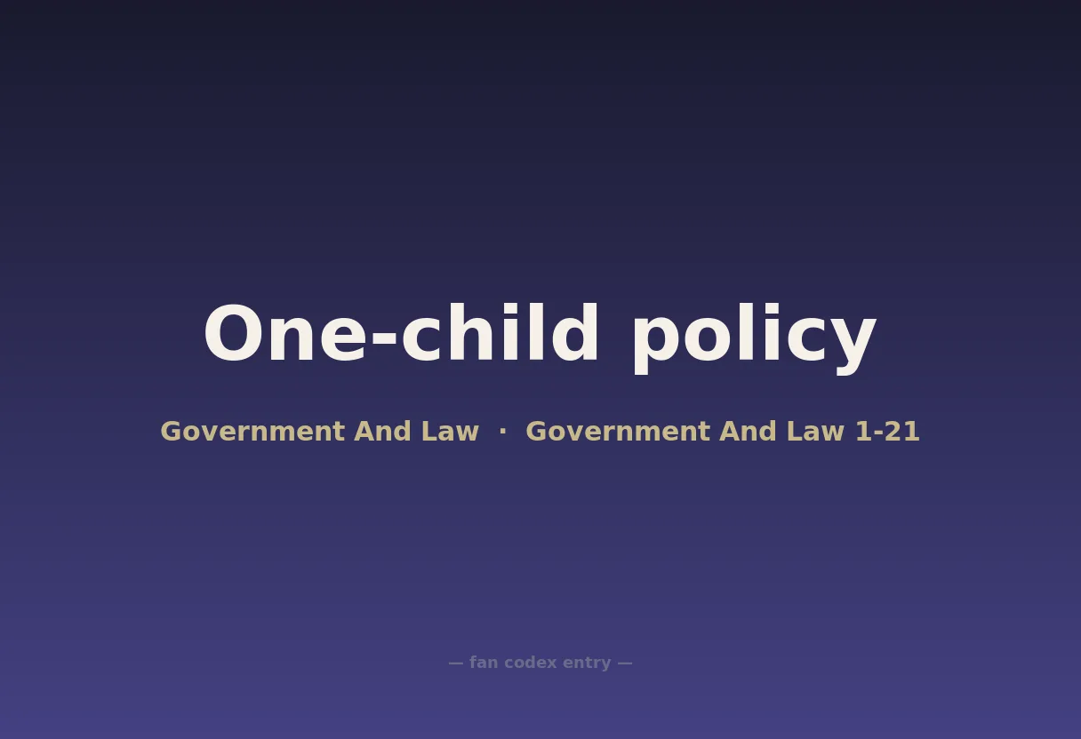 One-child policy