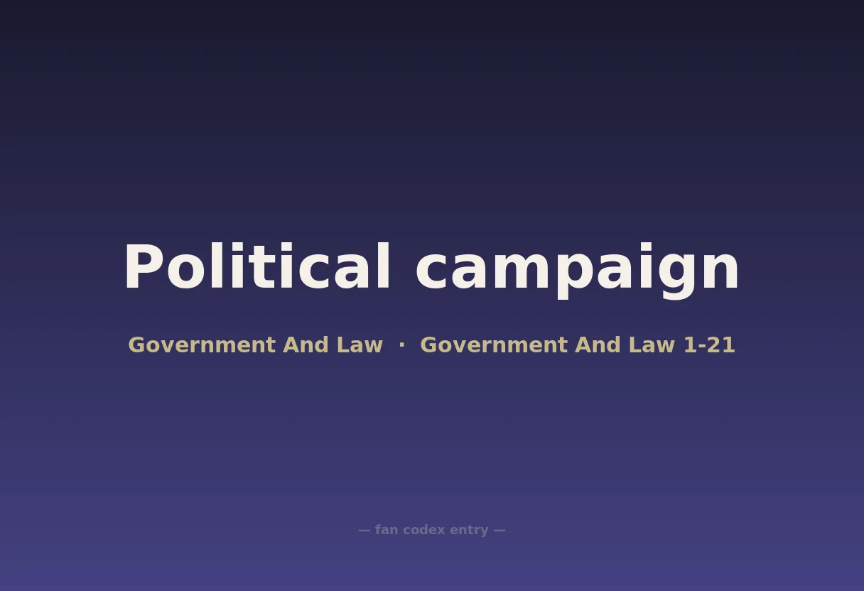 Political campaign