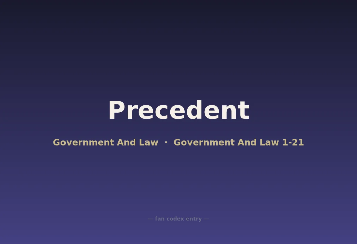Precedent