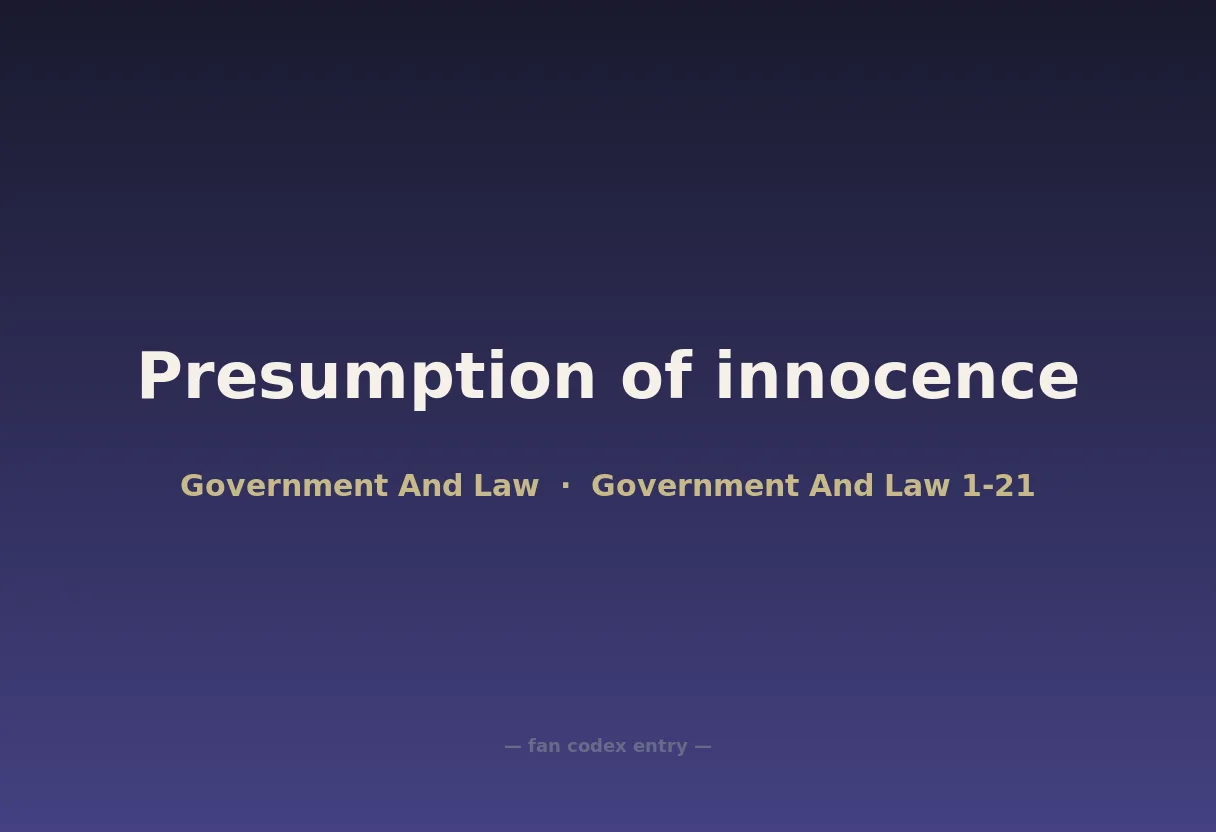 Presumption of innocence